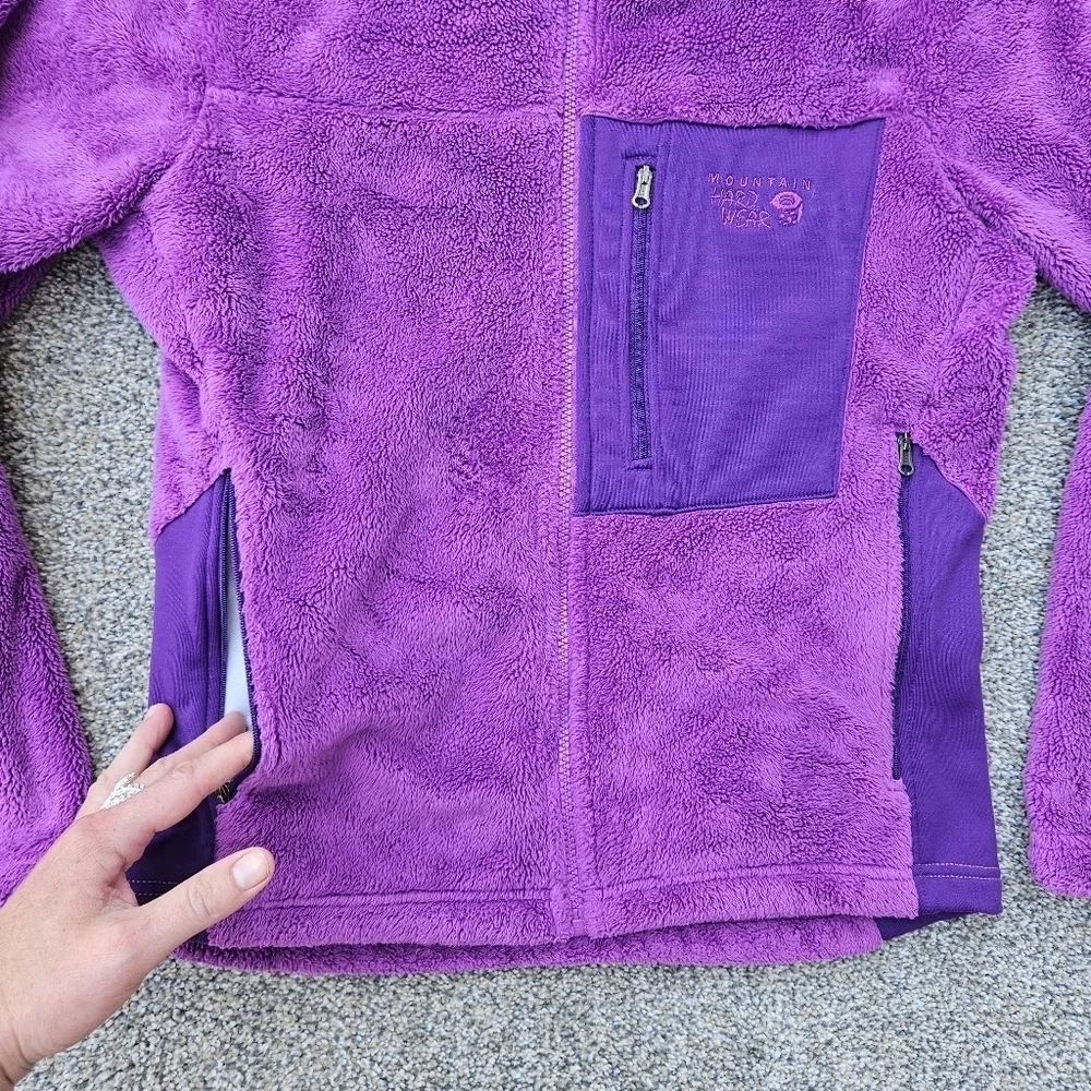 Mountain Hardwear Monkey Fleece Jacket Purple Zip Up Coat Youth Girls Size Large